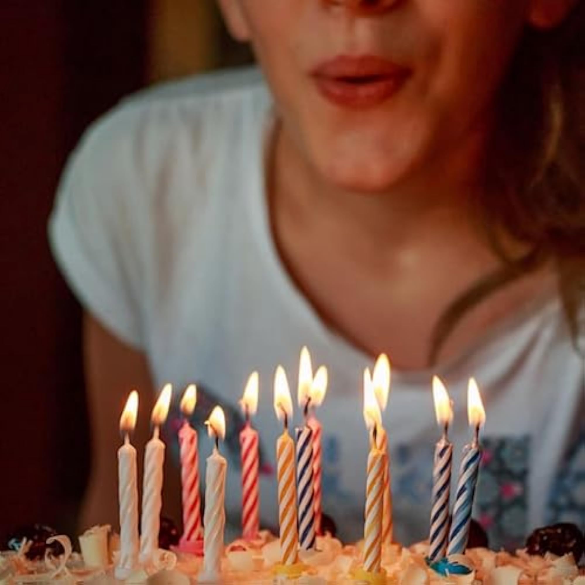50 Pack Bulk Spiral Birthday Candles for Cake